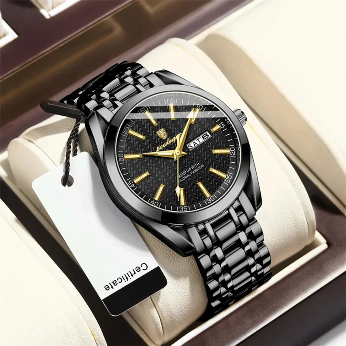 POEDAGAR 962 Luxury Watch - Full Black